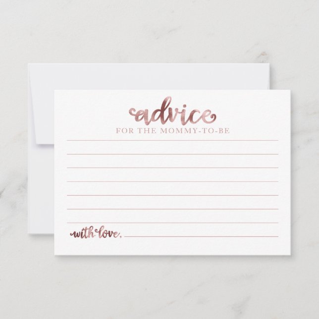 Rosa Flowers Pumpkin Fall Baby Shower Advice-kort Inbjudningar (Framsida)