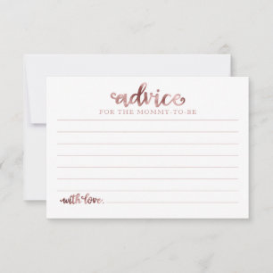 Rosa Flowers Pumpkin Fall Baby Shower Advice-kort Inbjudningar