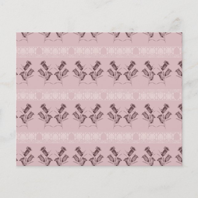 Rosa Flowers Scrapbook Papper, Blommigt Craft Papp (Framsida)