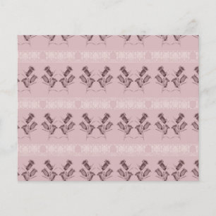 Rosa Flowers Scrapbook Papper, Blommigt Craft Papp
