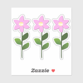 Rosa Flowers Sticker Klistermärken