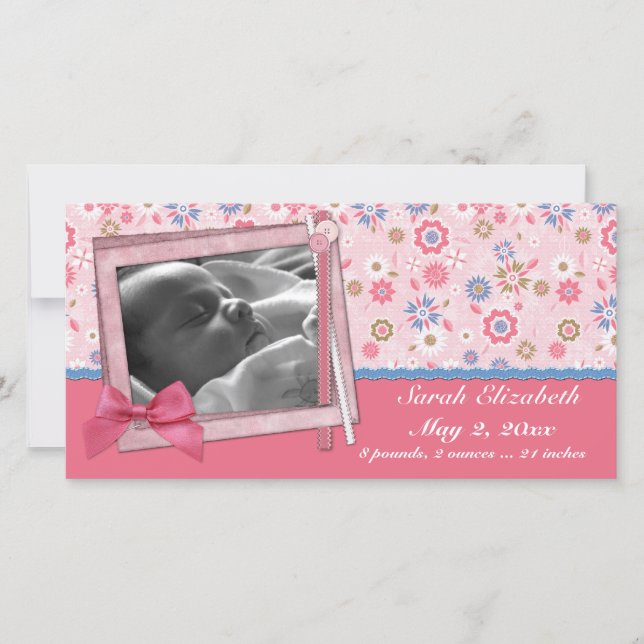 Rosa Flowers Stil Meddelande (Framsida)