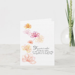 Rosa Flowers Sympathy Tack Kort