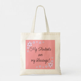 Rosa Flowers Teacher Tote Bag Tygkasse