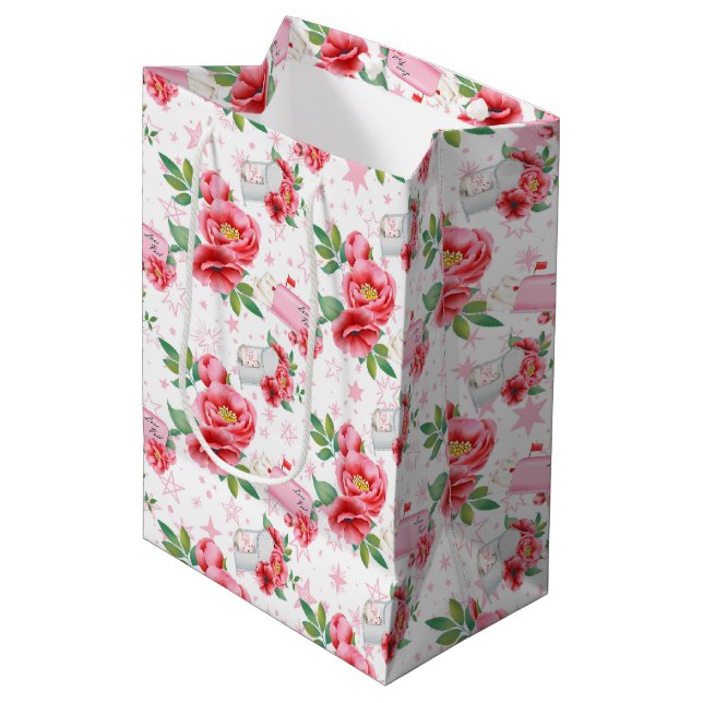 ROSA FLOWERS & VALENTINES KÄRLEK NOTES (Framsidan Vinklad)