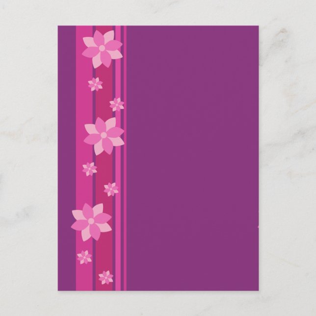 Rosa Flowers Vykort (Framsida)