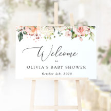 Rosa Flowers, White Flowers, Baby Shower Welcome
