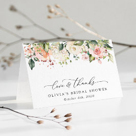 Rosa Flowers, White Flowers, Boho, Möhippa Tack Kort