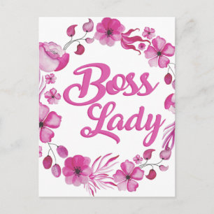 Rosa Flowery Chef Dam Design Vykort