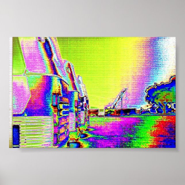 Rosa Floyd Buss av Sten Hall Poster (Framsidan)