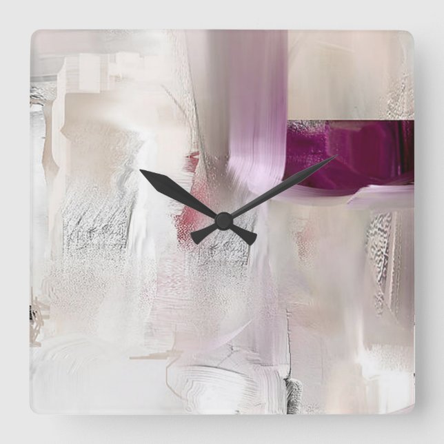 Rosa Floyd Fyrkantig Klocka (Framsida)