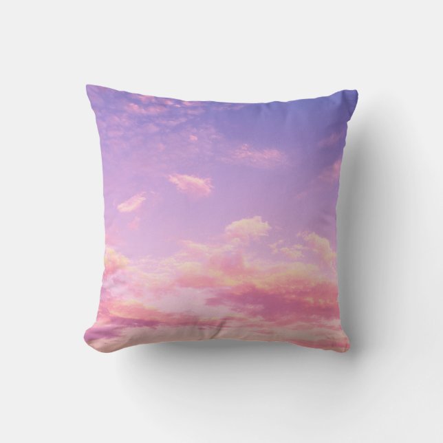 Rosa Fluffig Moln | Kudde (Framsida)
