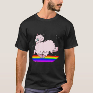 Rosa Fluffy Unicorns Dancing on Rainbows Feat. Flu T Shirt