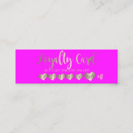 Rosa Fluorescent i modern Elegant Lojalitetskort