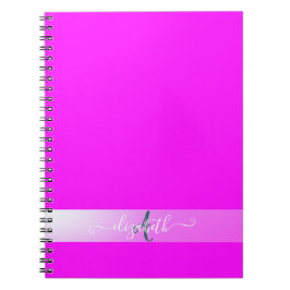Rosa Fluorescerande Monogram Anteckningsbok
