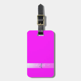 Rosa Fluorescerande Monogram Bagagebricka