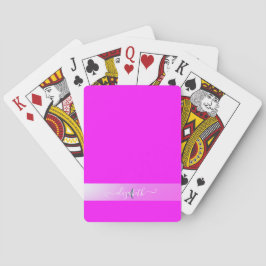 Rosa Fluorescerande Monogram Casinokort