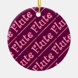Rosa Flute Julgransprydnad Keramik