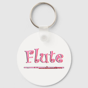 Rosa Flute Nyckelring