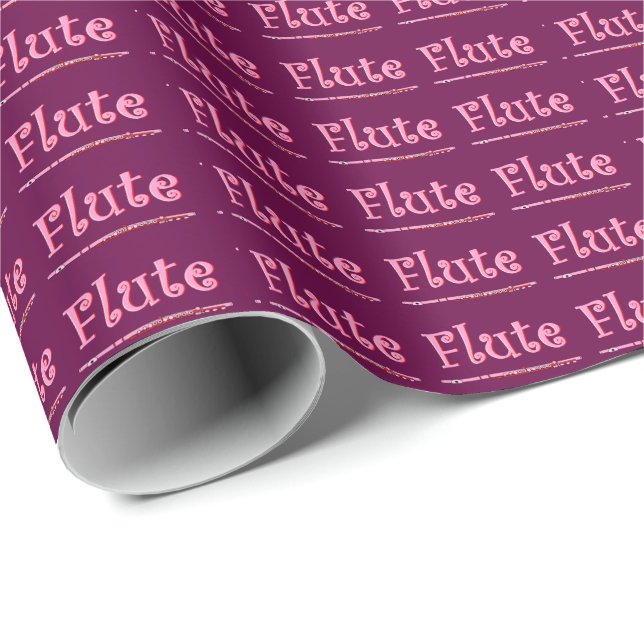Rosa Flute Presentpapper (Rullad Hörn)