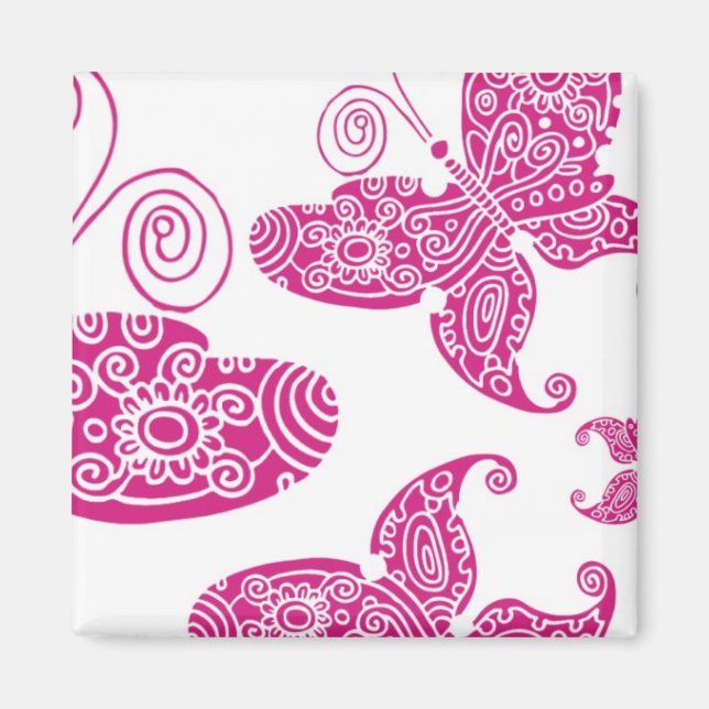 Rosa Flutter Magnet (Framsidan)