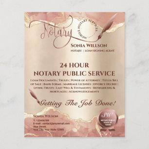 Rosa Flye för Mobile Notary & Loan Signing Agent Flygblad
