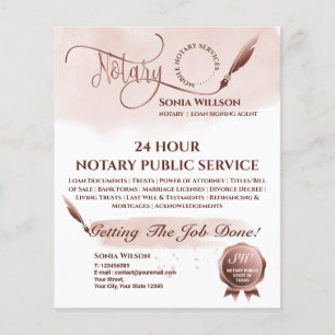 Rosa Flye för Mobile Notary & Loan Signing Agent Flygblad