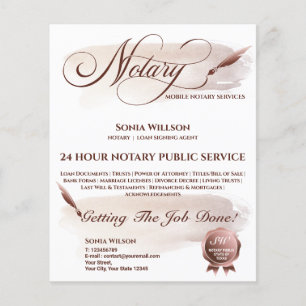 Rosa Flye för Mobile Notary & Loan Signing Agent Flygblad