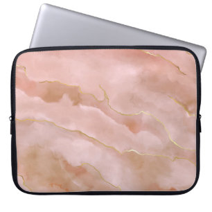 Rosa flytande marmor struktur laptop fodral