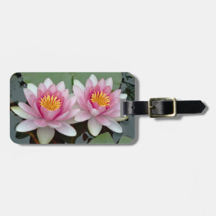 Rosa Flytande Vattenlilja Lotus Bagagelapp