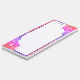 Rosa Flyttad Rand Magnetisk anteckningsblock