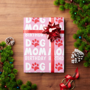 rosa födelsedag hund mamma presentpapper
