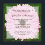 Rosa födelsedagsfest för daisy 80th inbjudningar<br><div class="desc">En härlig 80th födelsedagsfest inbjudan som presenterar ett foto av den rosa gerberadaisyblomman. Skräddarsy lätt med ditt party specificerar!</div>