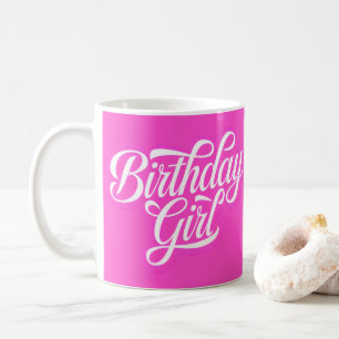 Rosa Födelsedagsflicka Kaffemugg