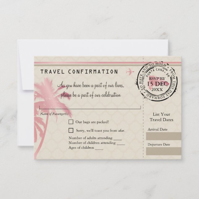 Rosa Foil OSA Boarding Pass (-påstigningspass) til (Framsida)