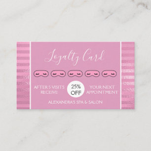 Rosa Foil Rand Massage and Spa Loyalty Lojalitetskort