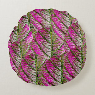 Rosa Foliage in Fall Round Pillow Rund Kudde