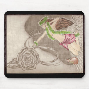 .: Rosa följe för hawaiibo:. Mousepad Musmatta