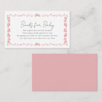 Rosa FolkArt Bunny Baby Shower Bok-begäran om baby
