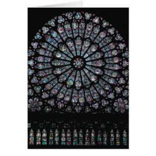 Rosa fönster för norr transept hälsningskort