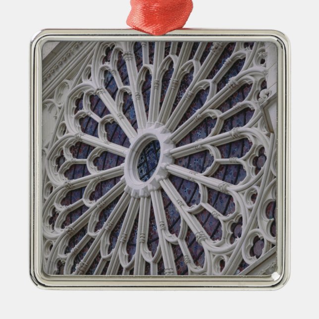 Rosa fönster från den västra facaden, c.1270 julgransprydnad metall (Framsidan)