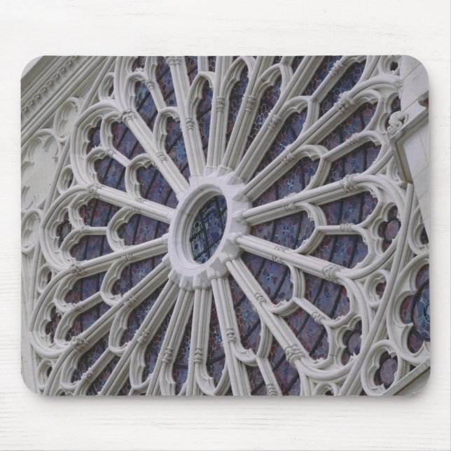 Rosa fönster från den västra facaden, c.1270 musmatta (Framsidan)