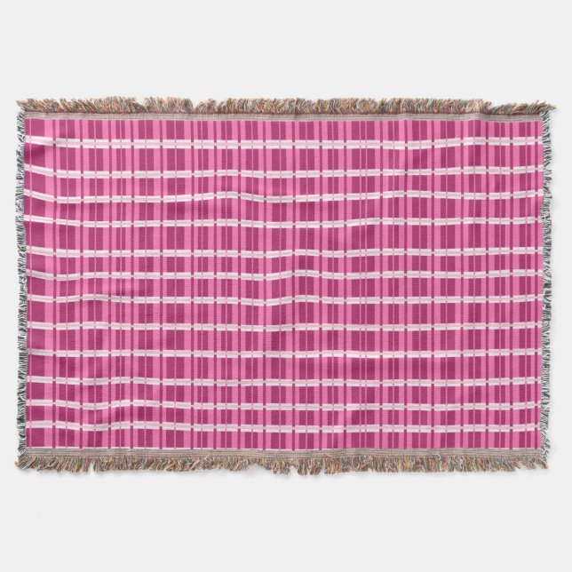 Rosa fönsterpanel modern tryck filt (Framsidan)