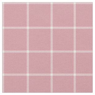 Rosa fönsterrutakontrollpläd tyg