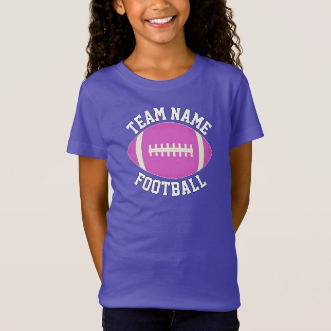 Rosa Football Anpassningsbar Team Namn, Player och T Shirt (Framsida)