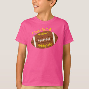 Rosa Football Födelsedagsfest T Shirt