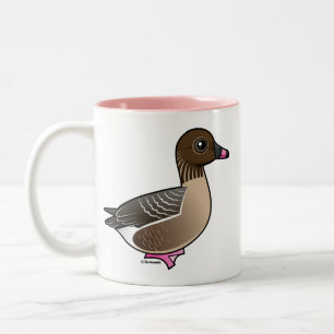 Rosa-footed gås Två-Tonad mugg