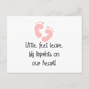 Rosa Footprint Little Fester Big Imprint Vykort