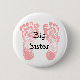 rosa Footprint White and Rosa Button Knapp