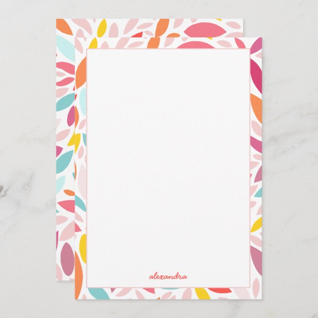 Rosa för anpassad Multifärgad för anpassad Rosa i  Tack Kort (Fram/baksida)